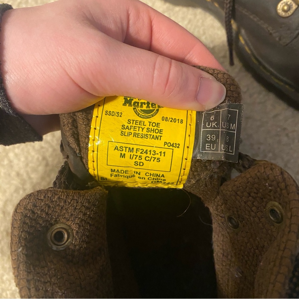 Dr. Martens Steel Toe Safety Shoe Lace up Boots - Picture 6 of 8